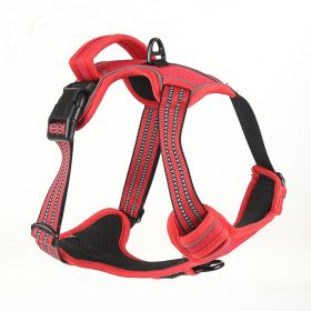 Dog Harness No Pull Breathable Reflective Pet Harness Vest (Option: Red-XS)