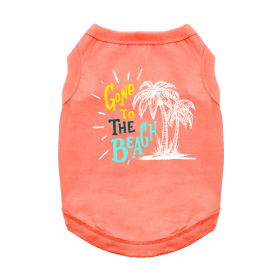 Gone To The Beach Dog Shirt (Color: Coral, size: X-Large)