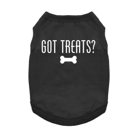 Got Treats Dog Shirt (Color: Black, size: medium)
